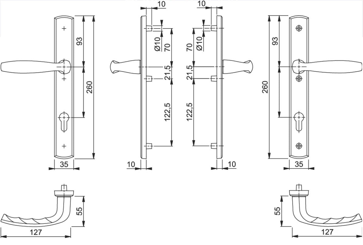 Arrone New York Lever/Lever Door Handle