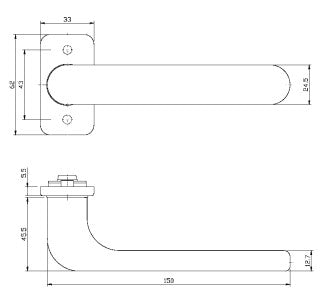 Aspire Sprung Aluminium Door Handle