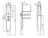 Clearline Lift & Turn Bi-Fold Door Handle with Cylinder Hole