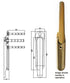 Clearline Lift & Turn Bi-Fold Door Handle