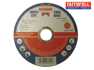 Faithfull 1mm x 125mm Metal Cutting Discs