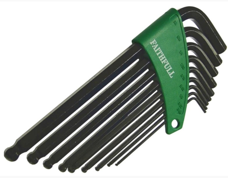 Faithfull Ball End Long Arm Hex Key Set