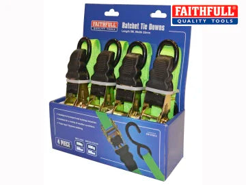 Green Faithfull Ratchet/Tie Downs (4 Pack)
