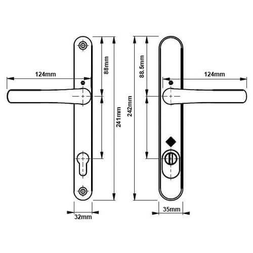 Hoppe Tokyo 242mm Door Handle