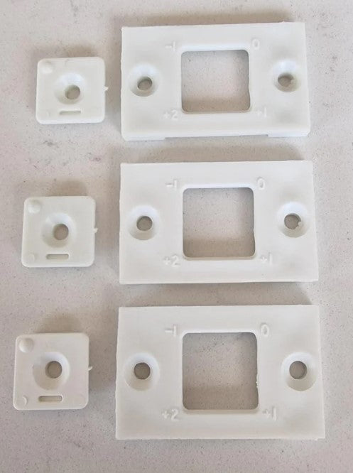National Hickman White Male Hinges with 35mm Female Hinge Plates and Adjusters
