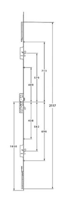 Lockmaster Standard 3 Hook 2 Anti Lift Pins 4 Roller Multipoint Lock