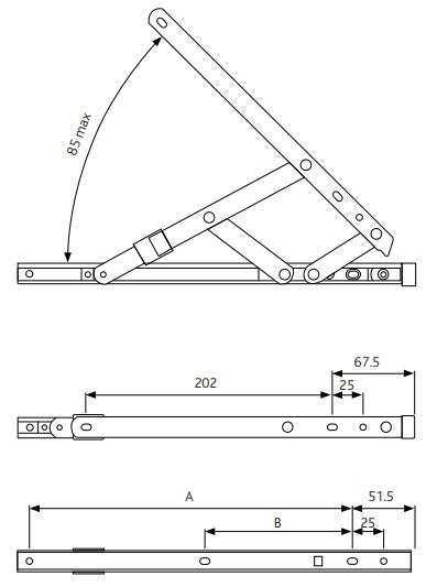 ERA Egress, Easy Clean 12" Friction Stay (17mm Stack)