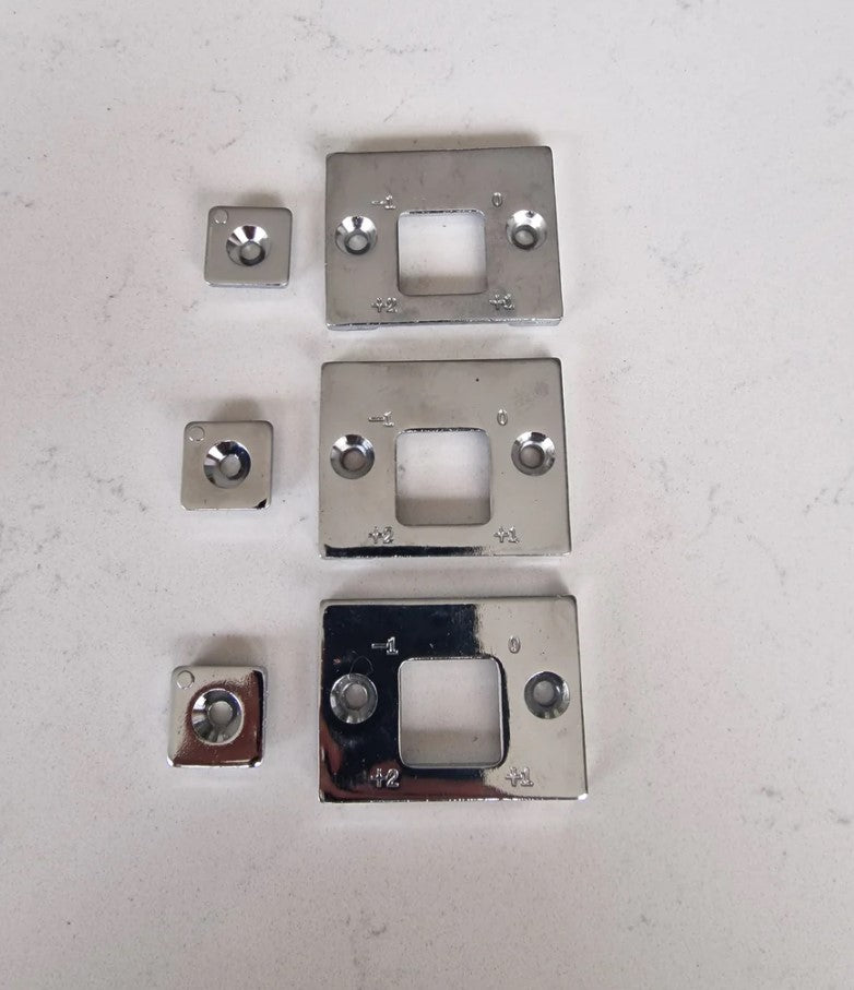AX National Hickman Chrome Female Hinge Plates and Adjusters